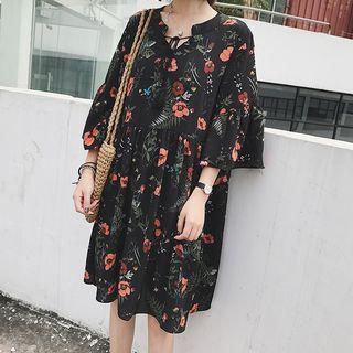 Pattern Chiffon Dress