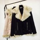 Faux Fur Lapel Jacket