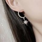 Rhinestone Moon & Star Drop Earrings