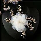 Wedding Faux Pearl Flower Hair Clip Hairpin - One Size