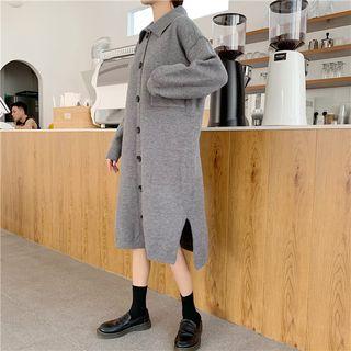 Single Breasted Midi Knit Dress