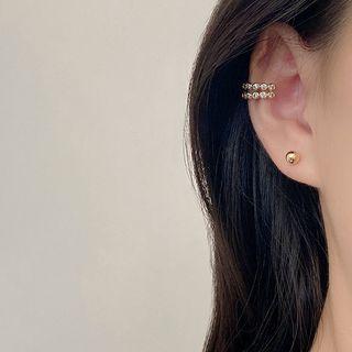 Rhinestone Cuff Earring 1 Pair - E4300 - Gold - One Size