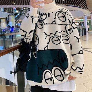 Crocodile Turtleneck Sweater