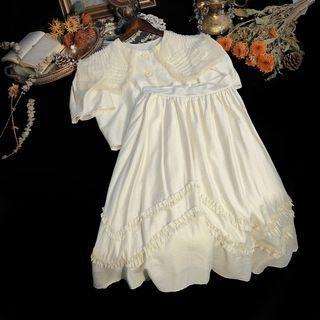 Short-sleeve Collared Top / Skirt / Set