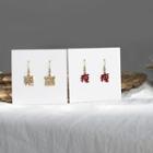 Alloy Chinese Characters Dangle Earring