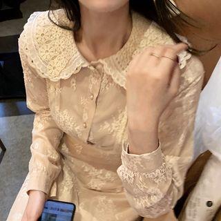 Lace Blouse / Midi A-line Dress