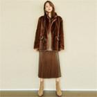 Faux-fur Coat Brown - One Size
