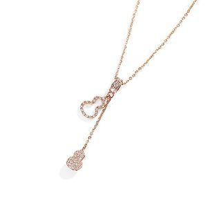 Calabash Necklace S925 Silver - Rose Gold - One Size