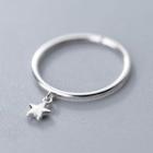925 Sterling Silver Star Open Ring Adjustable - S925 Sterling Silver Ring - One Size