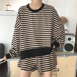 Set: Striped Pullover + Striped Shorts