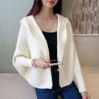 Batwing Open-front Hooded Cardigan