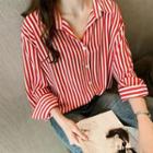 Pinstripe Shirt With Strap