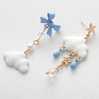Cloud Asymmetrical Dangle Earring