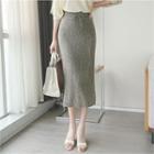 Drawstring-waist Knit Skirt