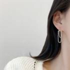Rhinestone Chained Dangle Earring E2048 - 1 Pair - Gold - One Size