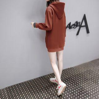 Mock Two-piece Mini Hoodie Dress