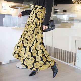 Bloom Maxi Yoke Skirt Yellow - One Size
