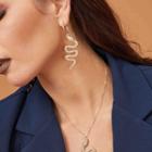 Rhinestone Snake Necklace / Drop Earring