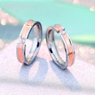 Couple Matching Rhinestone Ring