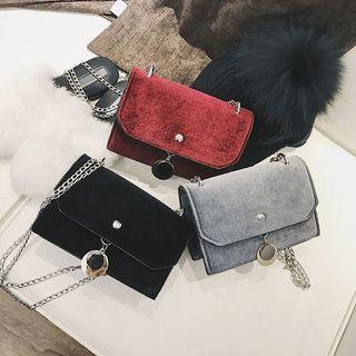 Metal-accent Flap Chain Cross Bag