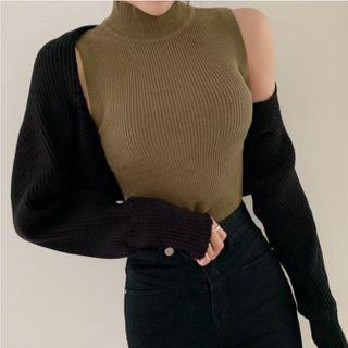 Cropped Open Front Cardigan
