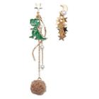 Non-matching Dinosaur Dangle Earring Earrings - 925 Silver - Dinosaur - One Size