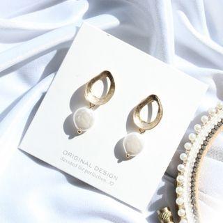 Bobble Drop Earring 1 Pair - White - One Size