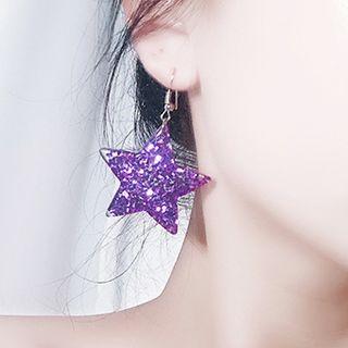 Glitter Star Dangle Earring