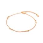 Fashion And Simple Plated Rose Gold Infinite Symbol 316l Stainless Steel Anklet Rose Gold - One Size