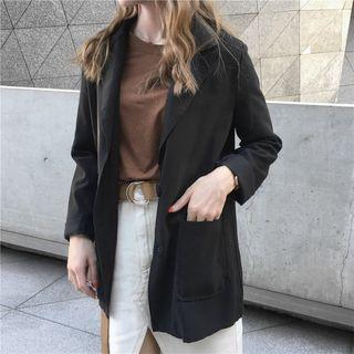 Long Sleeve Light Blazer Black - One Size