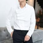 Long-sleeve Asymmetrical Pleated Shirt