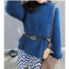 Plain Dip-back Sweater