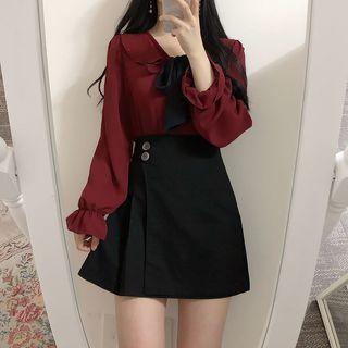 Plain Blouse / A-line Skirt / Set