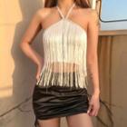 Halter Fringed Top