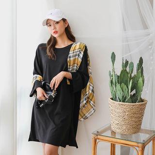 Raglan-sleeve T-shirt Dress