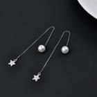Pearl Star Drop Earrings
