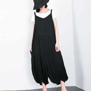 Cropped Jumper Pants Black - One Size