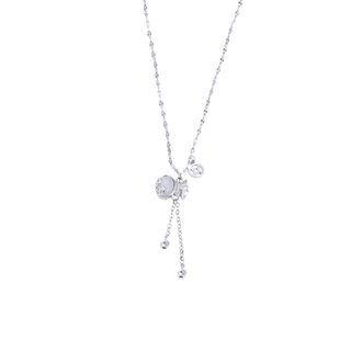 Money Bag Faux Cat Eye Stone Pendant Alloy Necklace Necklace - Cat Eye Stone & Money Bag - Silver - One Size