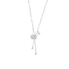 Money Bag Faux Cat Eye Stone Pendant Alloy Necklace Necklace - Cat Eye Stone & Money Bag - Silver - One Size