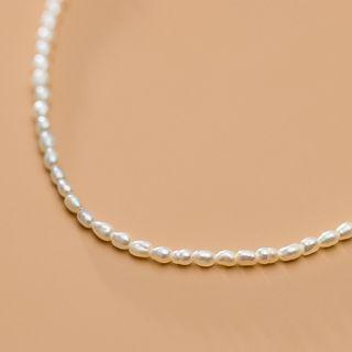 925 Sterling Silver Pearl Necklace S925 Silver - Necklace - One Size