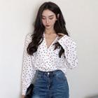 Dotted Blouse Red Dot - White - One Size