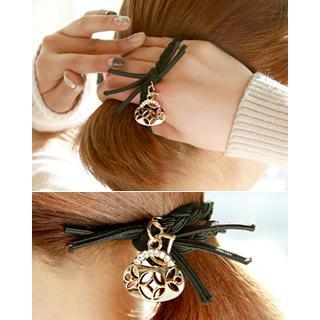 Metal Charm Braided Hair Tie