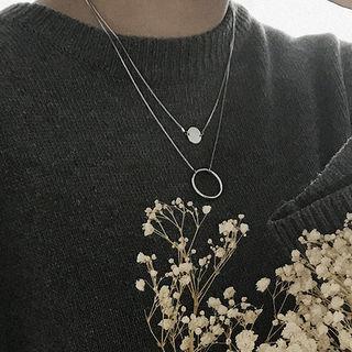 Layered Ring-pendant Necklace