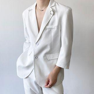Elbow Sleeve Single Breasted Blazer