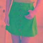 Button-up Denim Mini Skirt