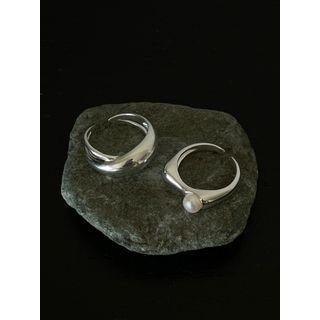 Sterling Silver Ring / Faux Pearl Ring
