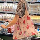 Floral Print Shopper Bag Pink - One Size
