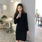 Long-sleeve Polo Dress With Cord