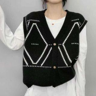 Argyle Single-breasted Vest