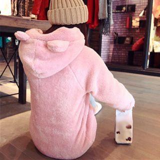 Set: Bear Ear Long Hoodie + Leggings